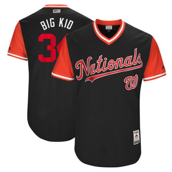 Men Washington Nationals 34 Big kid Brown New Rush Limited MLB Jerseys